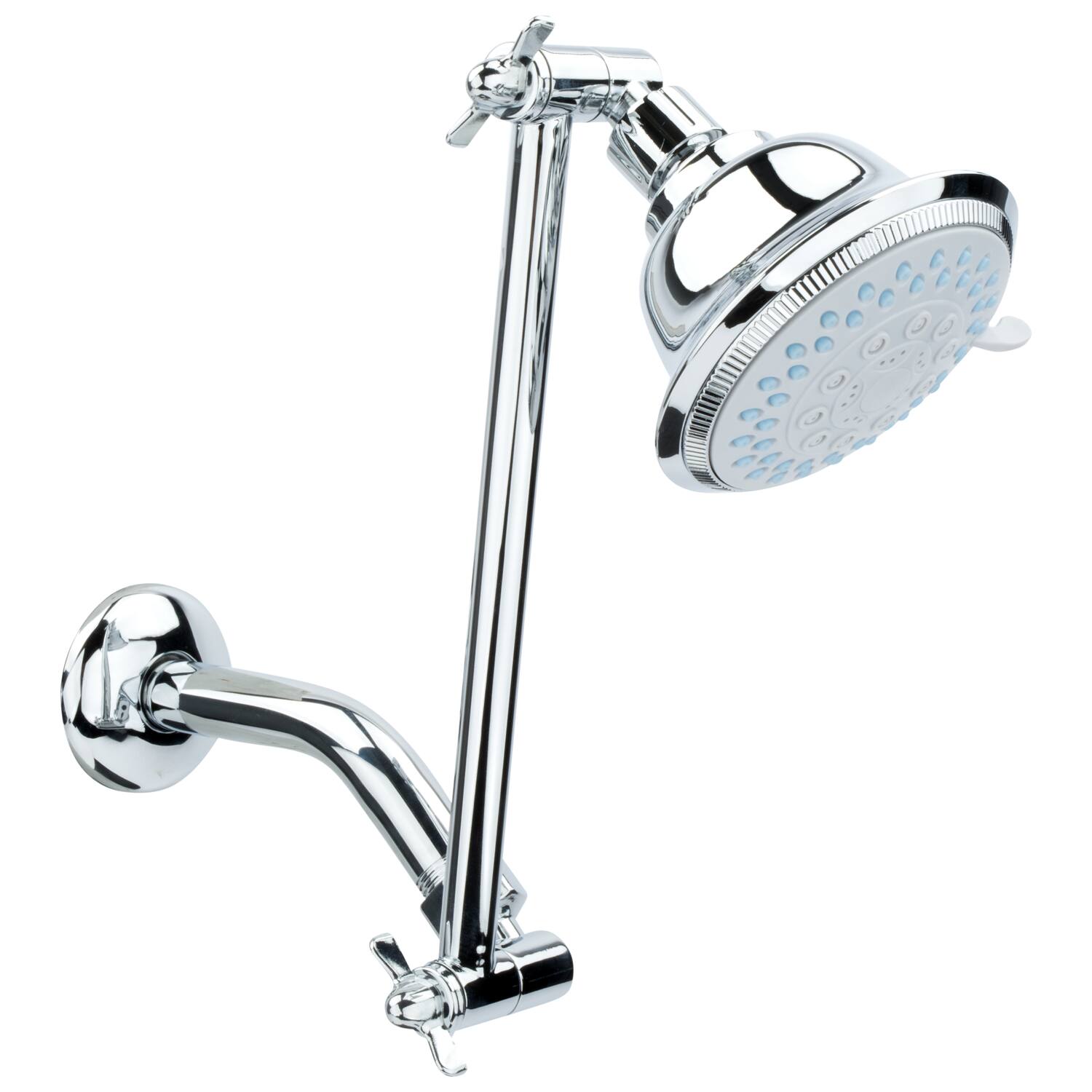 Front. OAKBROOK - OakBrook Chrome PVC 5 settings Adjustable Showerhead 1.8 gpm - Silver.