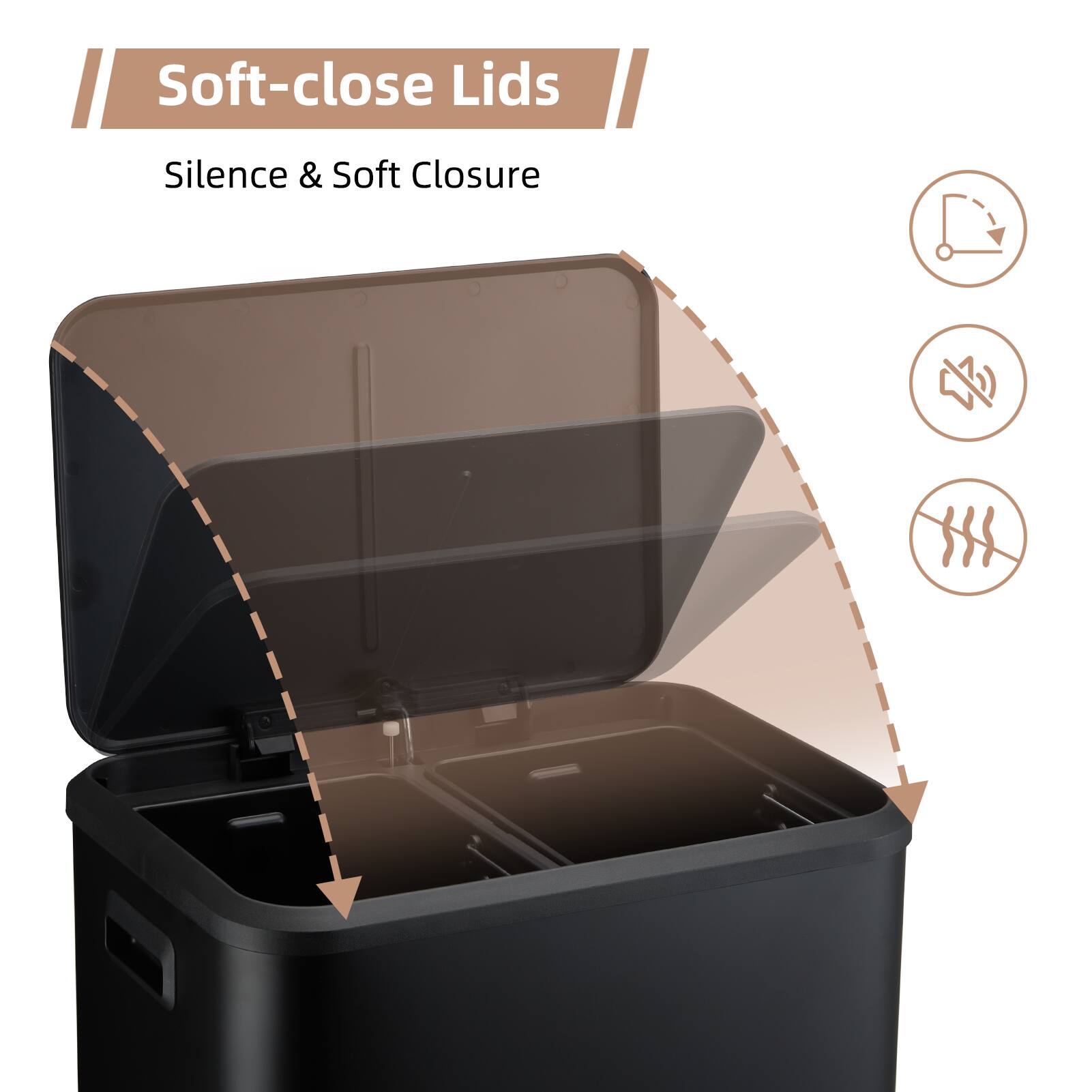 Soft-close Lids  
Silence & Soft Closure