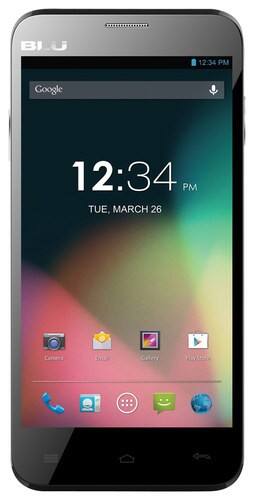 Front Standard. Blu - Dash 5.0 D410A Cell Phone (Unlocked) - Black.