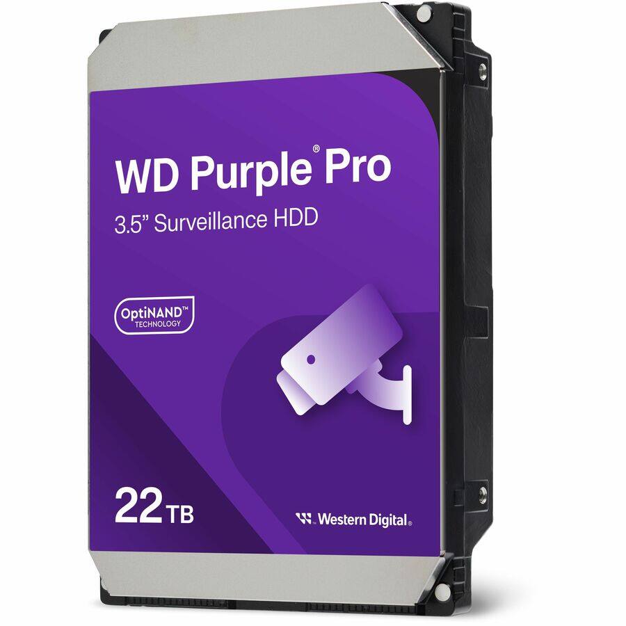 WD Purple Pro  
3.5" Surveillance HDD  
OptiNAND Technology  
22 TB  
Western Digital