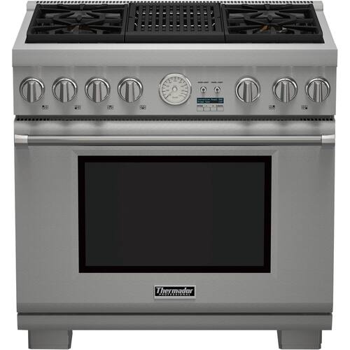 Thermador - 5.7 Cu. Ft. Self-Cleaning Freestanding Dual Fuel Convection Range