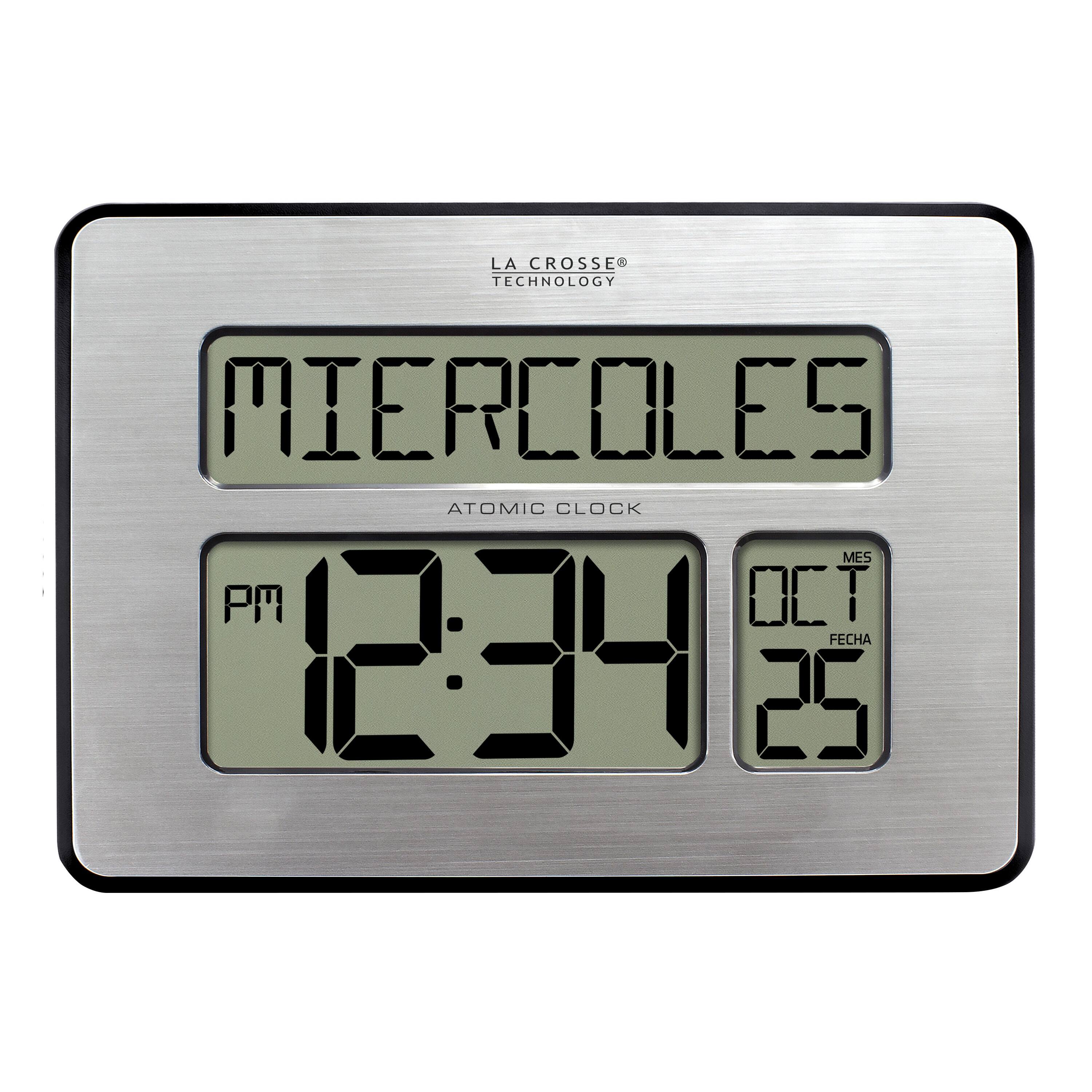 LA CROSSE TECHNOLOGY  
MIERCOLES  
ATOMIC CLOCK  
12:34 PM  
OCT 25  
MES FECHA