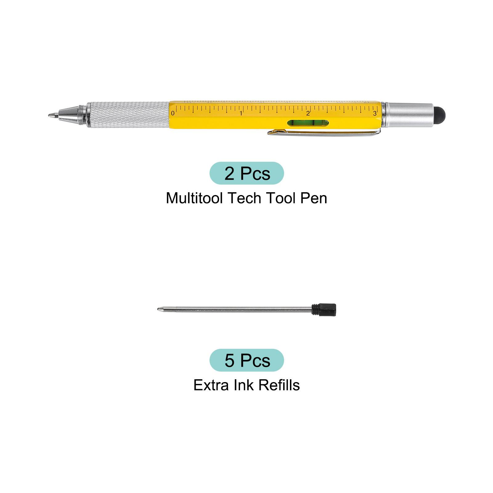 2 Pcs Multitool Tech Tool Pen  
5 Pcs Extra Ink Refills