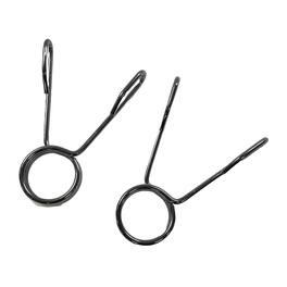 Amber Sporting Goods - Olympic Barbell 2" Spring Collar Clips, Clamp Pair for Weight Bars - Silver