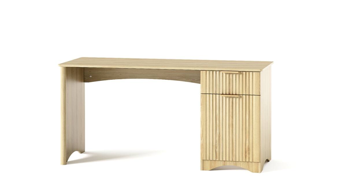 Bestier - 55 inch Computer Desk with Drawer and Cabinet, Modern Home Office Desk with Storage for Home Office - Natual Oak