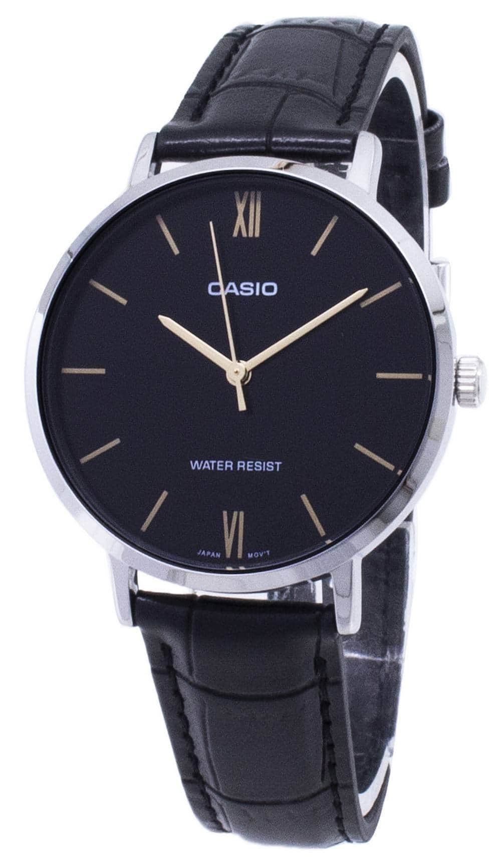 Casio - Quartz LTP-VT01L-1B Analog Dial Women's Watch - Black