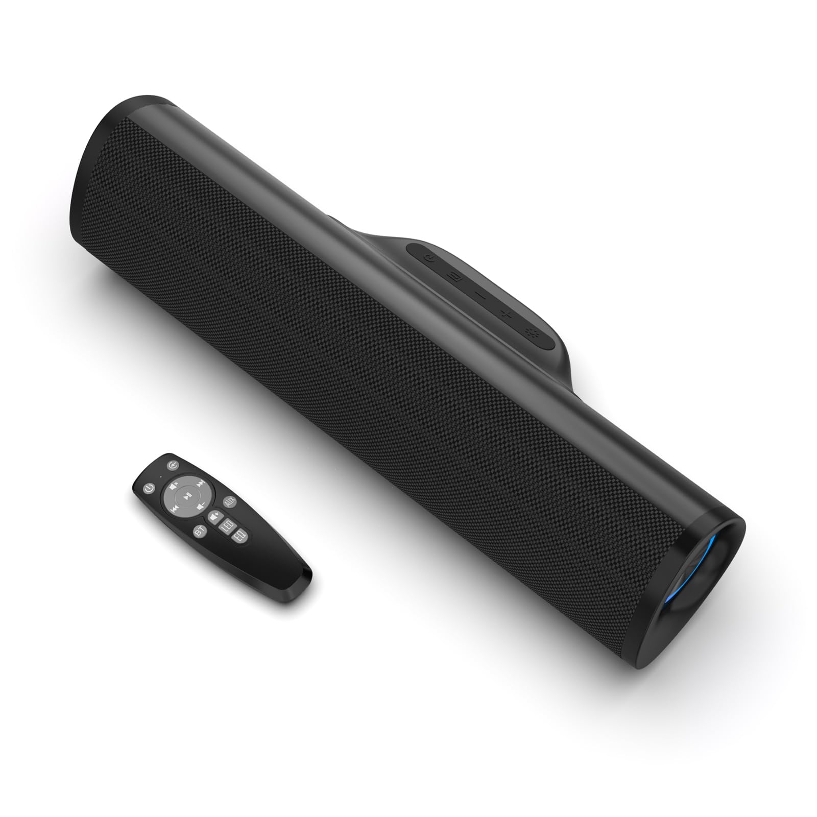 Left. Dazzling Pops - Sound Bar Surround System For Tv -sound Smart 3d Home Theater Audio Colorful Rgb Lighting Effects Arc tooth - Black-SL01.