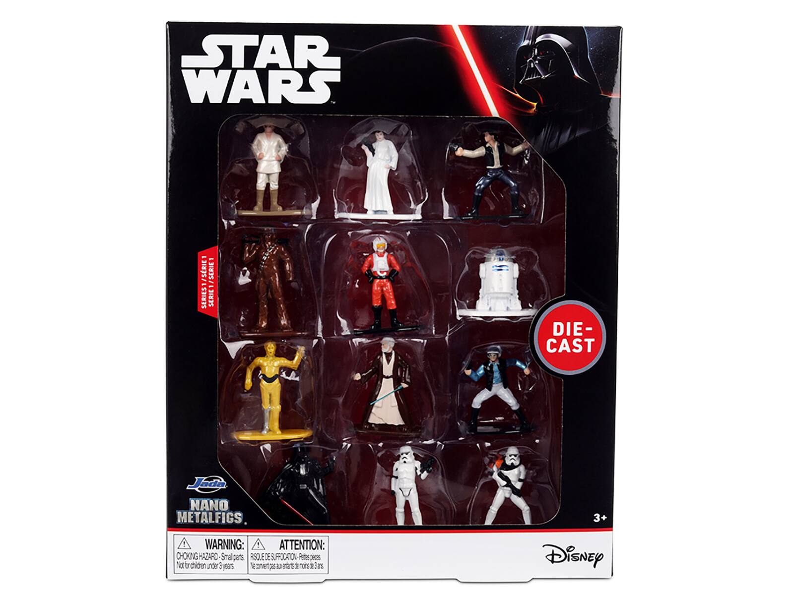STAR WARS: SERIES 1 - SERIES 1  
Jada NANO METALFIGS  
DIE-CAST  

WARNING: ATTENTION:  
CHOKING HAZARD - Small parts. Not for children under 3 years.  
Disney