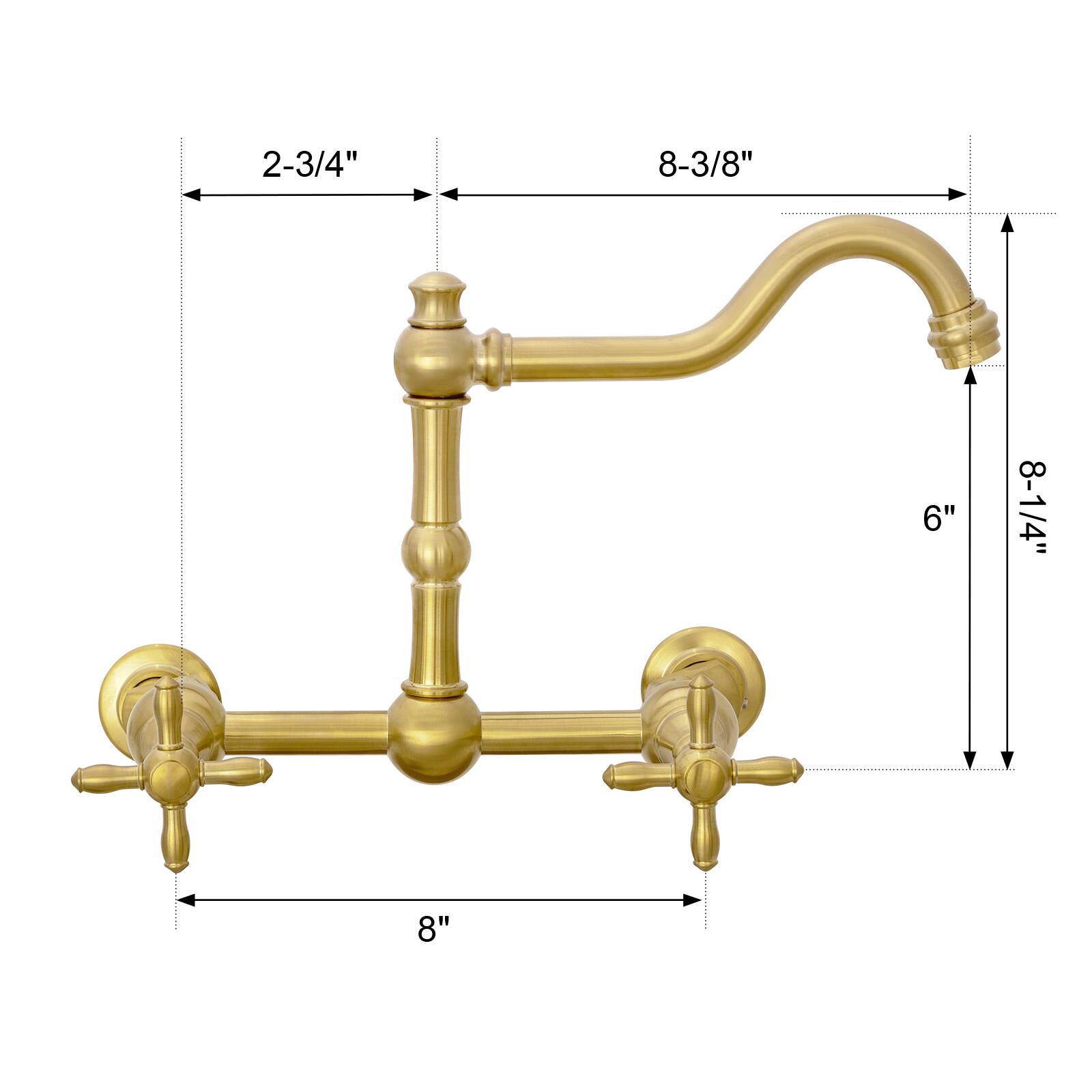 2-3/4" 8-3/8" 6" 8-1/4" 8"