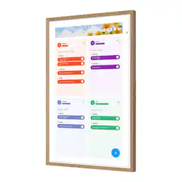 Apolosign - 15.6" Dual-Mode Digital Calendar, Wall Planner, Smart Family Organizer - Teak Yellow