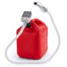 Deway - Fuel Transfer Pump with Auto-Shutoff Nozzle, 2.4GPM Flow Rate, 51" Hose & 3 Fuel Adapters - Gray
