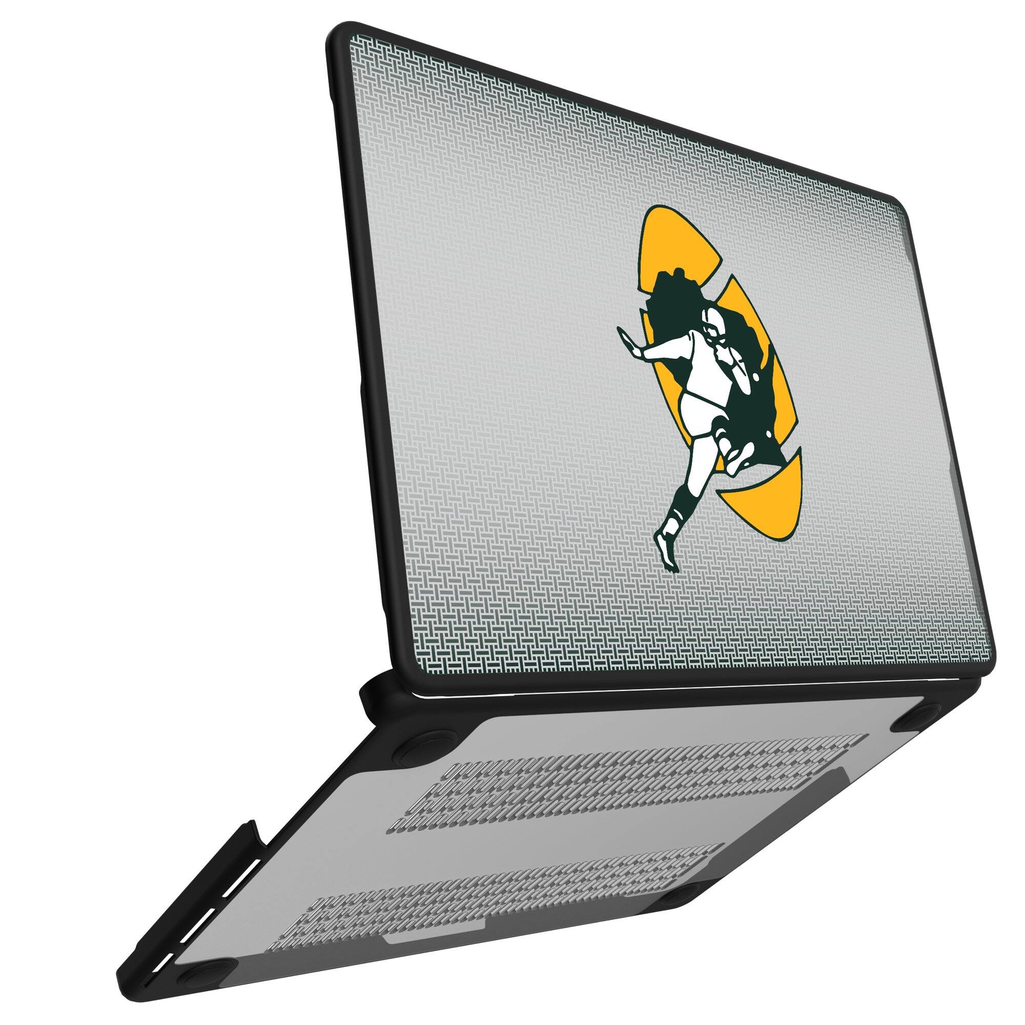 Alt View 1. Keyscaper - Green Bay Packers Linen MacBook Case - Pro 16 in - Multicolor.