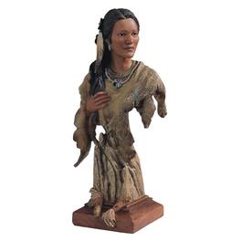 FC Design - 12"H Native American Woman Bust Native American Figurine Statue Office Desk Tabletop Home Decor Gift - Multi-Color
