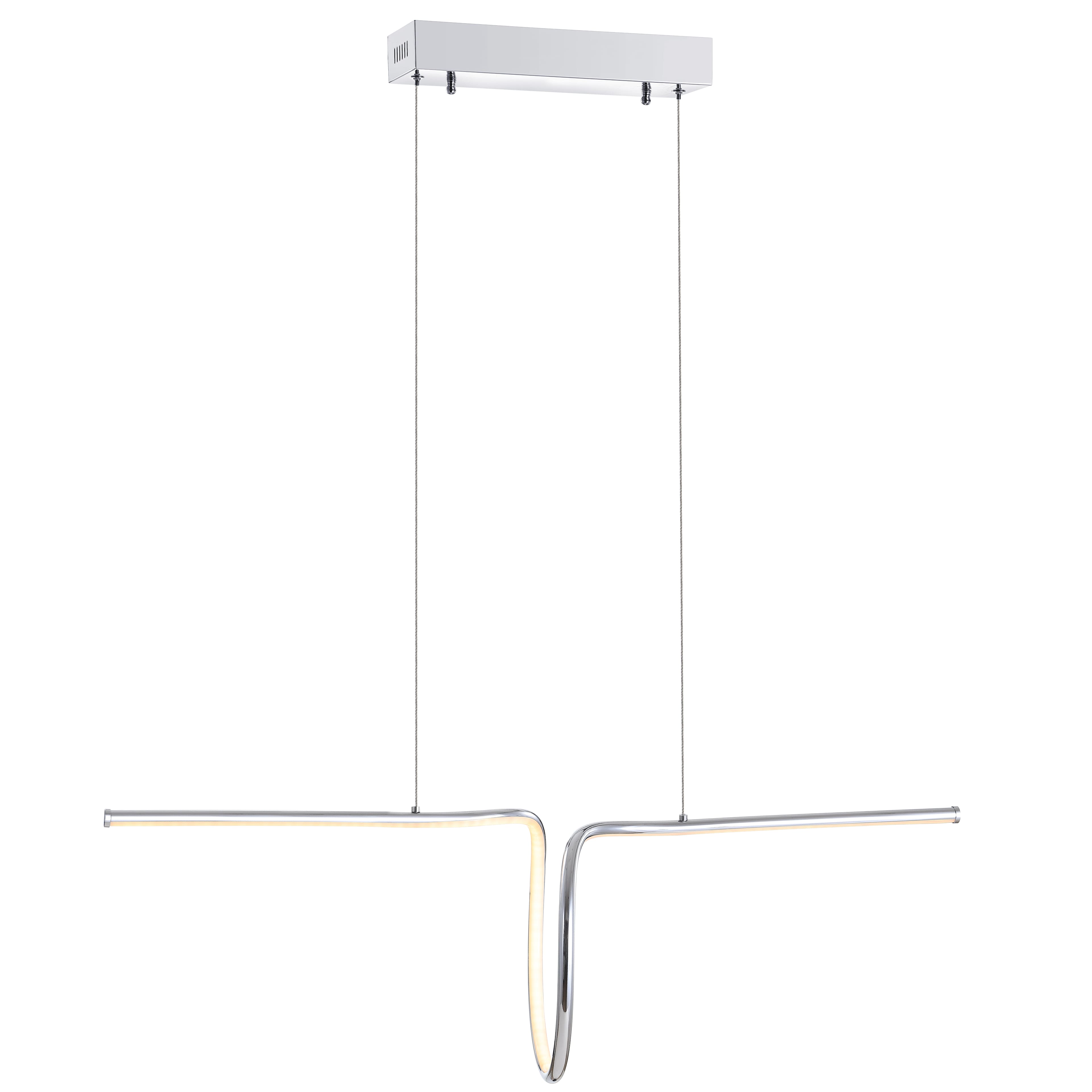 "Jonathan Y - Ali 34.5"" Dimmable Adjustable Integrated LED Metal Linear Pendant - Chrome" price history on PriceWatchPro