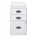 Front. OSP Home Furnishings - 3 Drawer Locking Metal File Cabinet with Top Shelf - White.