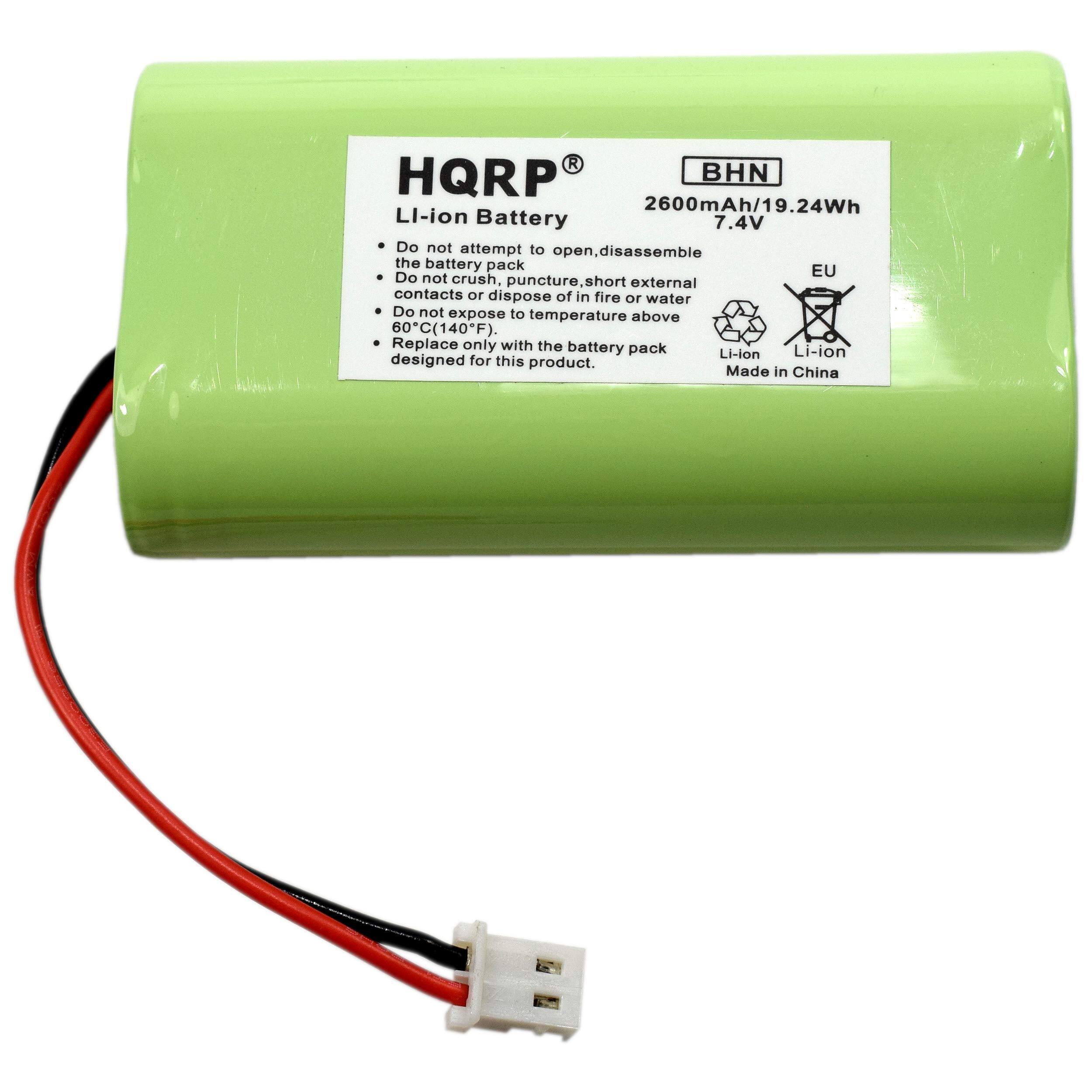 HQRP BHN 2600mAh/19.24Wh Li-ion Battery 7.4V

- Do not attempt to open, disassemble the battery pack
- Do not crush, puncture, short external contacts or dispose of in fire or water
- Do not expose to temperature above 50°C (140°F)
- Replace only with the battery pack designed for this product

Made in China

EU

Li-ion