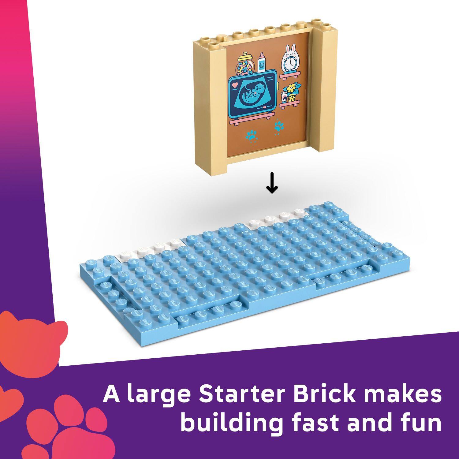 A large Starter Brick makes building fast and fun