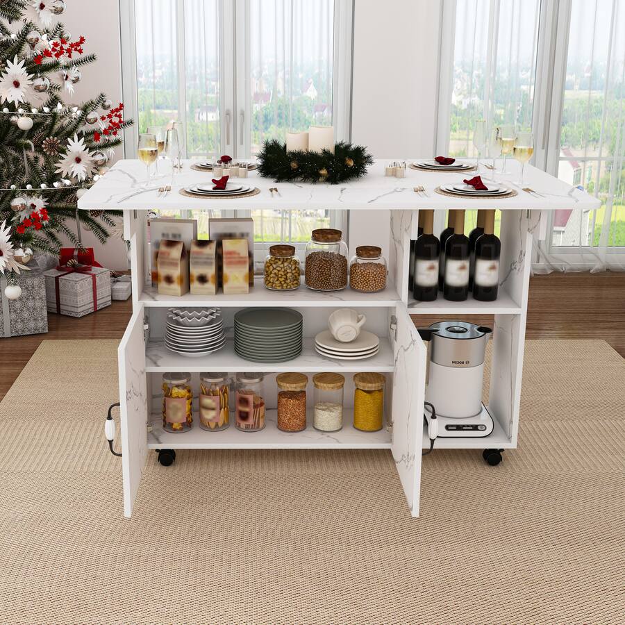 GOODSILO Space Saving Foldable Multi Purpose Table with Integrated ...