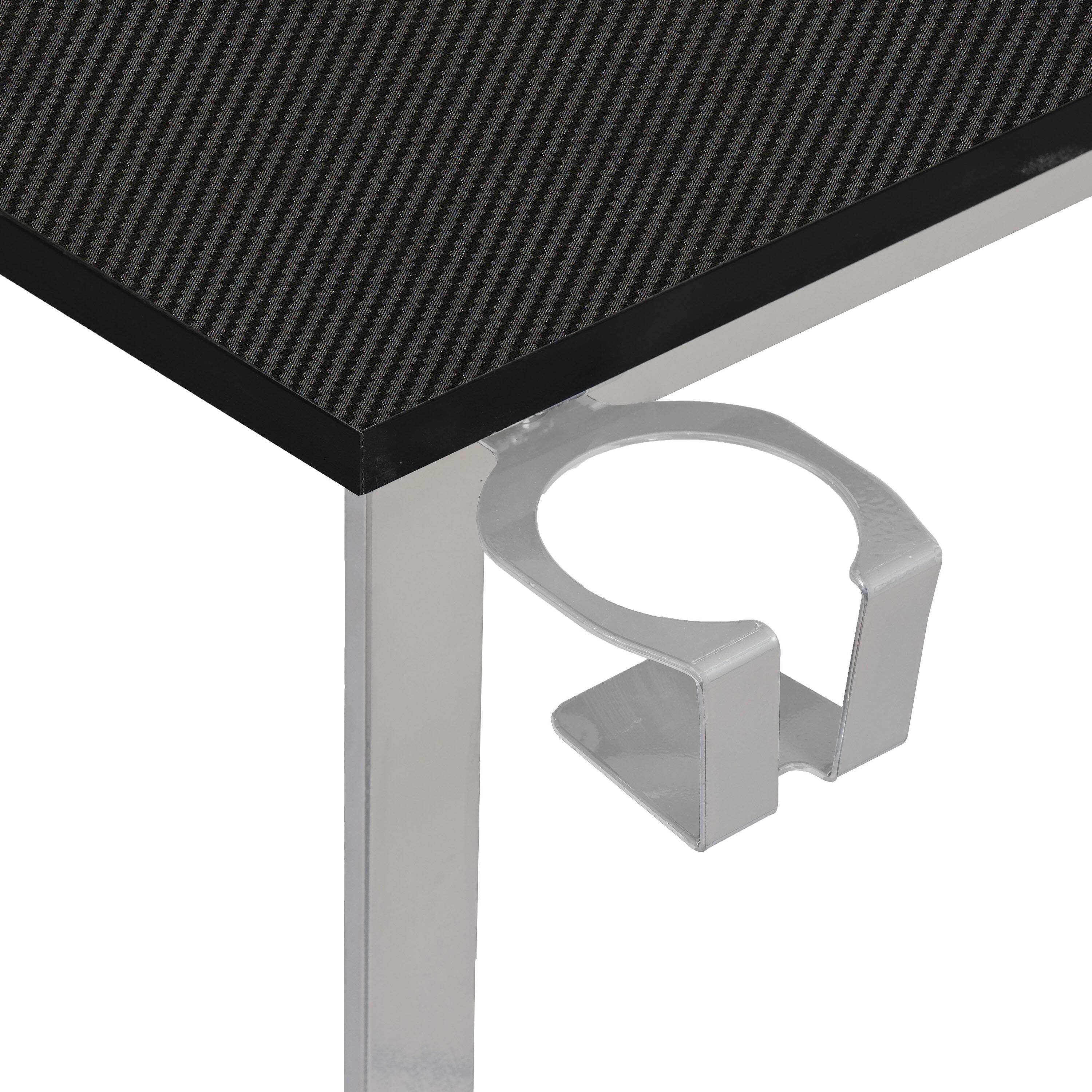 Alt View 8. Techni Sport - Techni Sport L-Shaped Gaming Desk with Dual Monitor Stands, Black - Black.