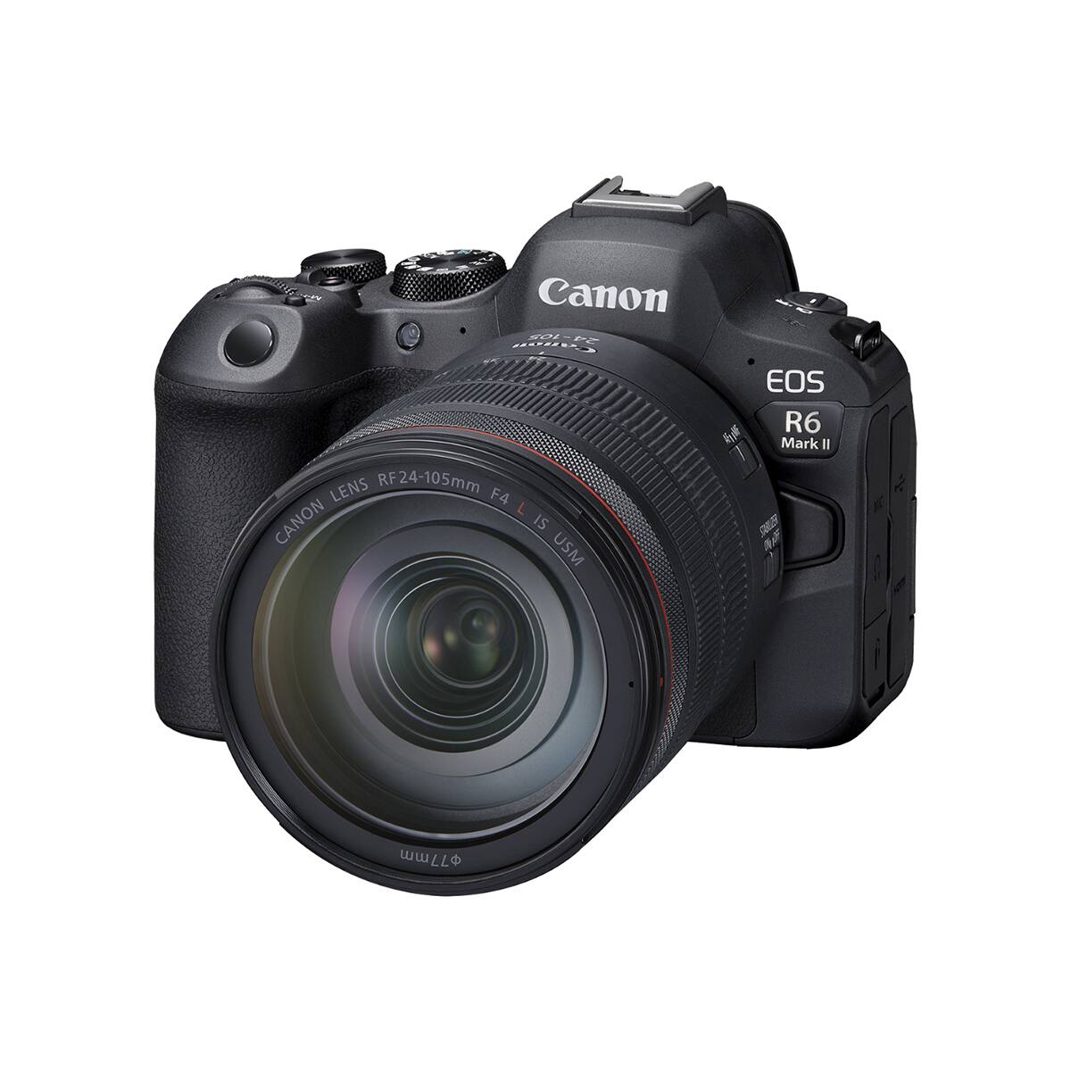 Canon EOS R6 Mark II  
Canon RF 24-105mm F4 L Lens  
Canon IS USM  
77mm