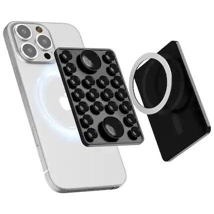 Front. Mybat - MyBat Ultra Clingy MagSafe Suction Phone Mount – Black - Black.