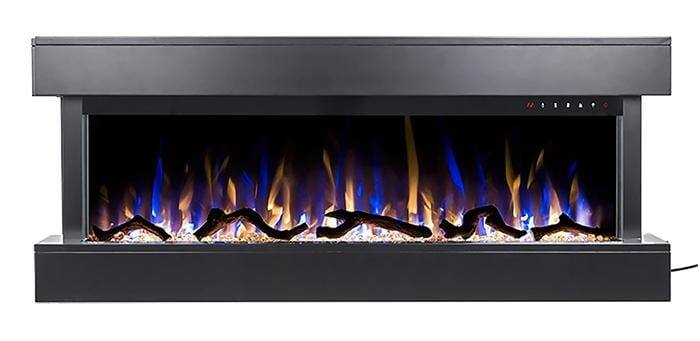 Alt View 2. Touchstone Home Products - 50 in. Wall Mounted Chesmont 3-Sided Smart Electric Fireplace 1500W - Black.