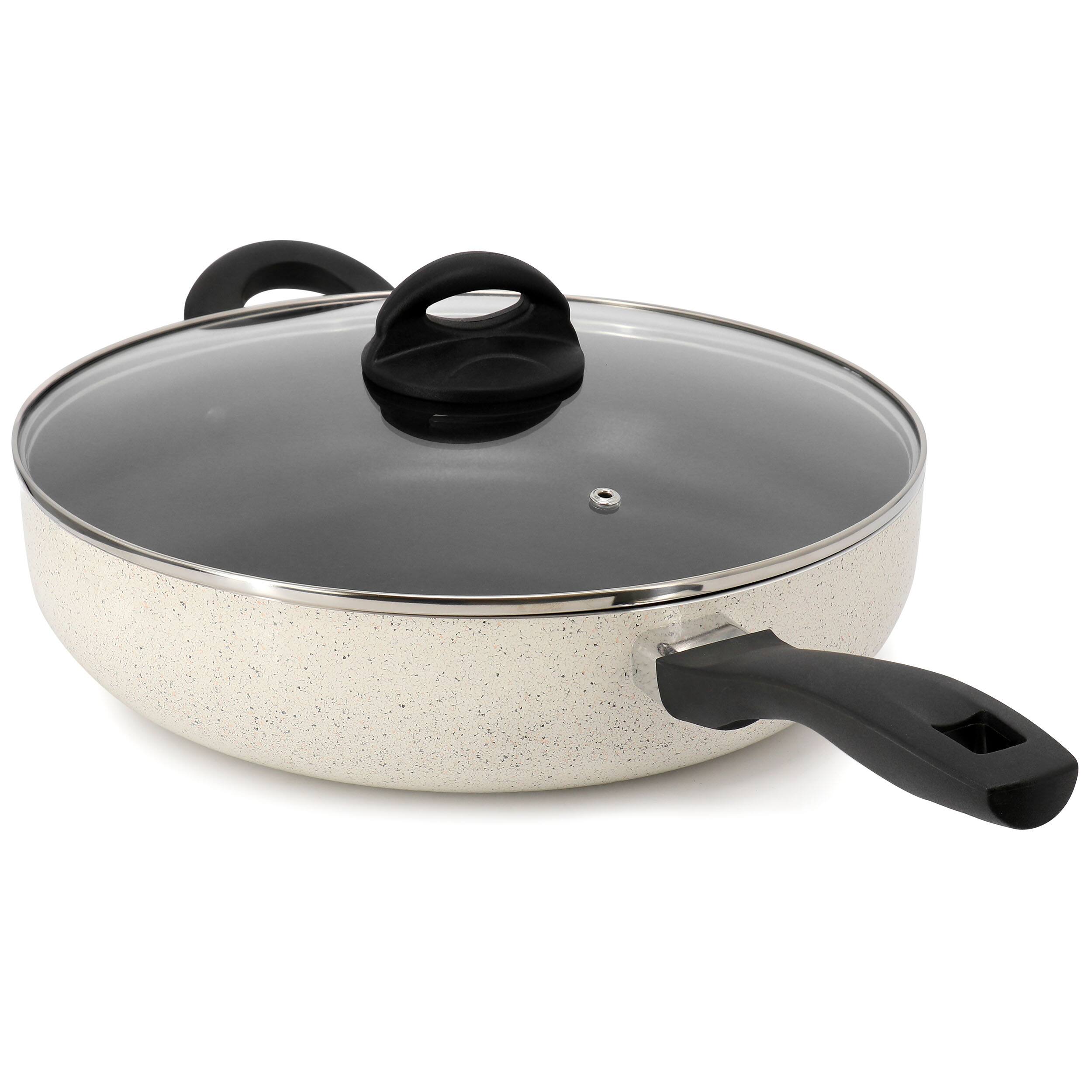 Alt View 2. Oster - Oster Clairborne 5 Quart Aluminum Nonstick Saute Pan with Lid in Sand - Tan.