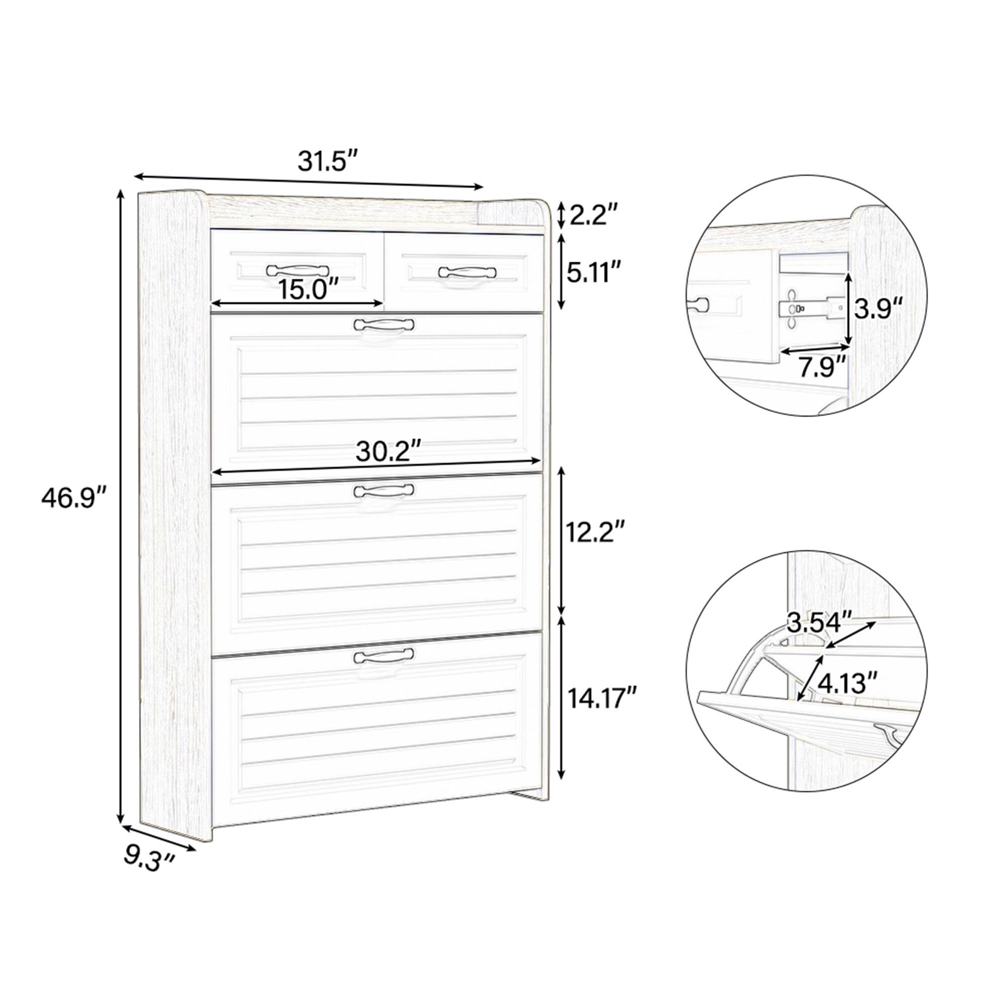 31.5"  
2.2"  
15.0"  
5.11"  
3.9"  
7.9"  
46.9"  
30.2"  
12.2"  
3.54"  
14.17"  
4.13"  
9.3"