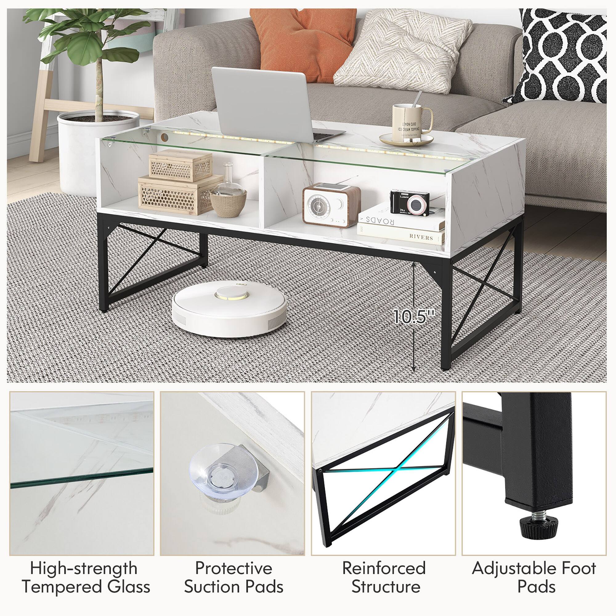 - 1 F.3 ROADS RIVERA 10.5" High-strength Protective Tempered Glass Suction Pads Reinforced Adjustable Foot Structure Pads

- High-strength Tempered Glass
- Protective Suction Pads
- Reinforced Structure
- Adjustable Foot Pads