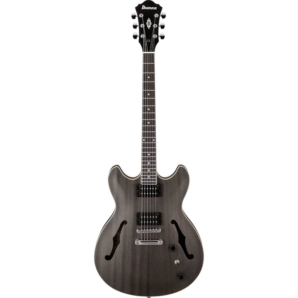 Ibanez - Artcore Series AS53 Hollow-Body Electric Guitar, Bound Rosewood Fretboard, Transparent Black Flat price history on PriceWatchPro