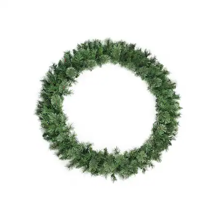 Front. Northlight - Mixed Cashmere Pine Artificial Christmas Wreath - 48" - Unlit - Green.