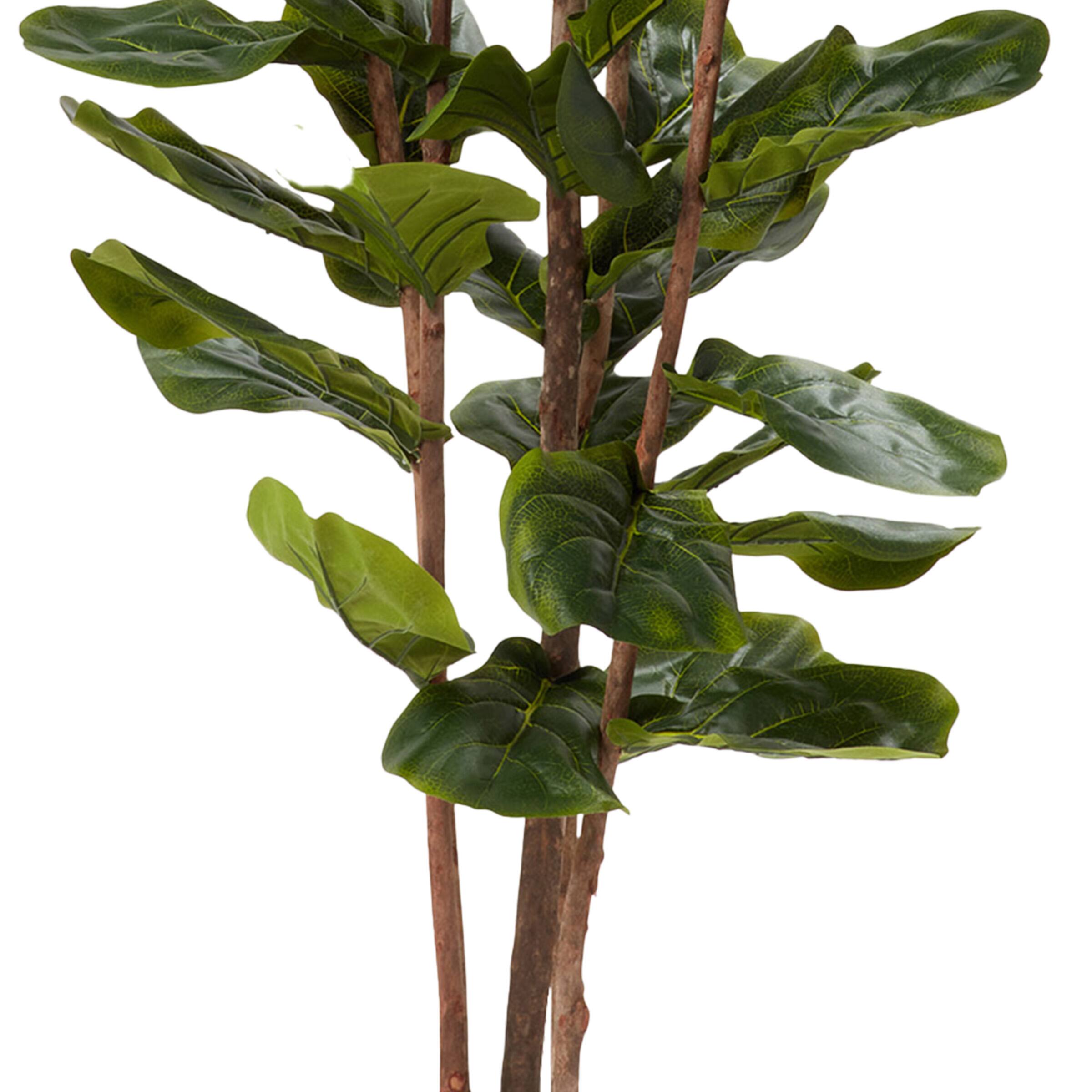 Angle. Pure Garden - 6FT Artificial Fiddle Leaf Fig Tree - Green.