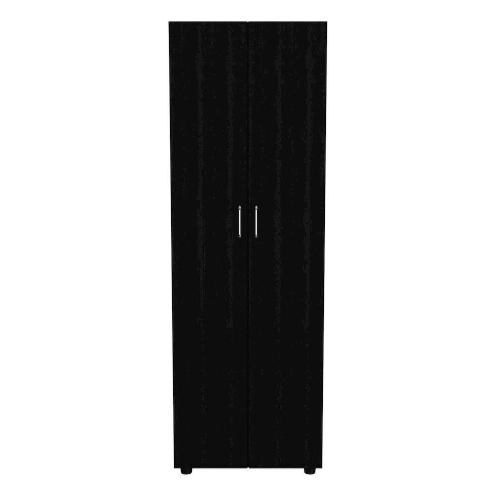 Front. TuHome - Aurora Armoire Black MDF - Black.