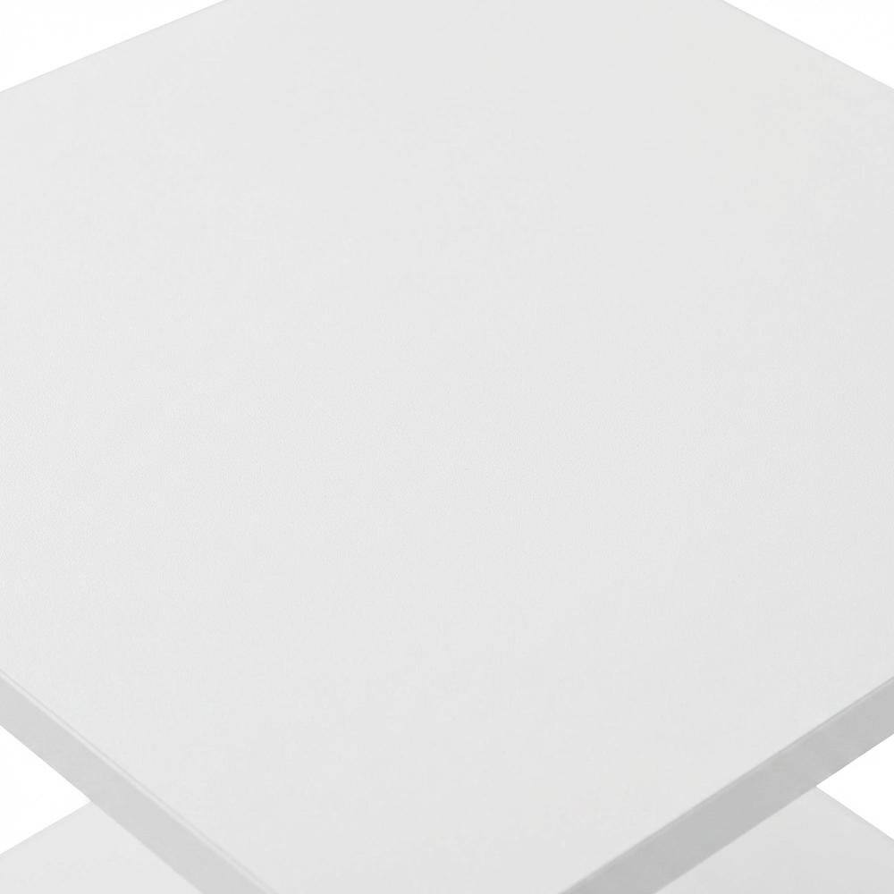 Alt View 1. FurniFact - White End Table with Modern Design and Sturdy Construction - White.