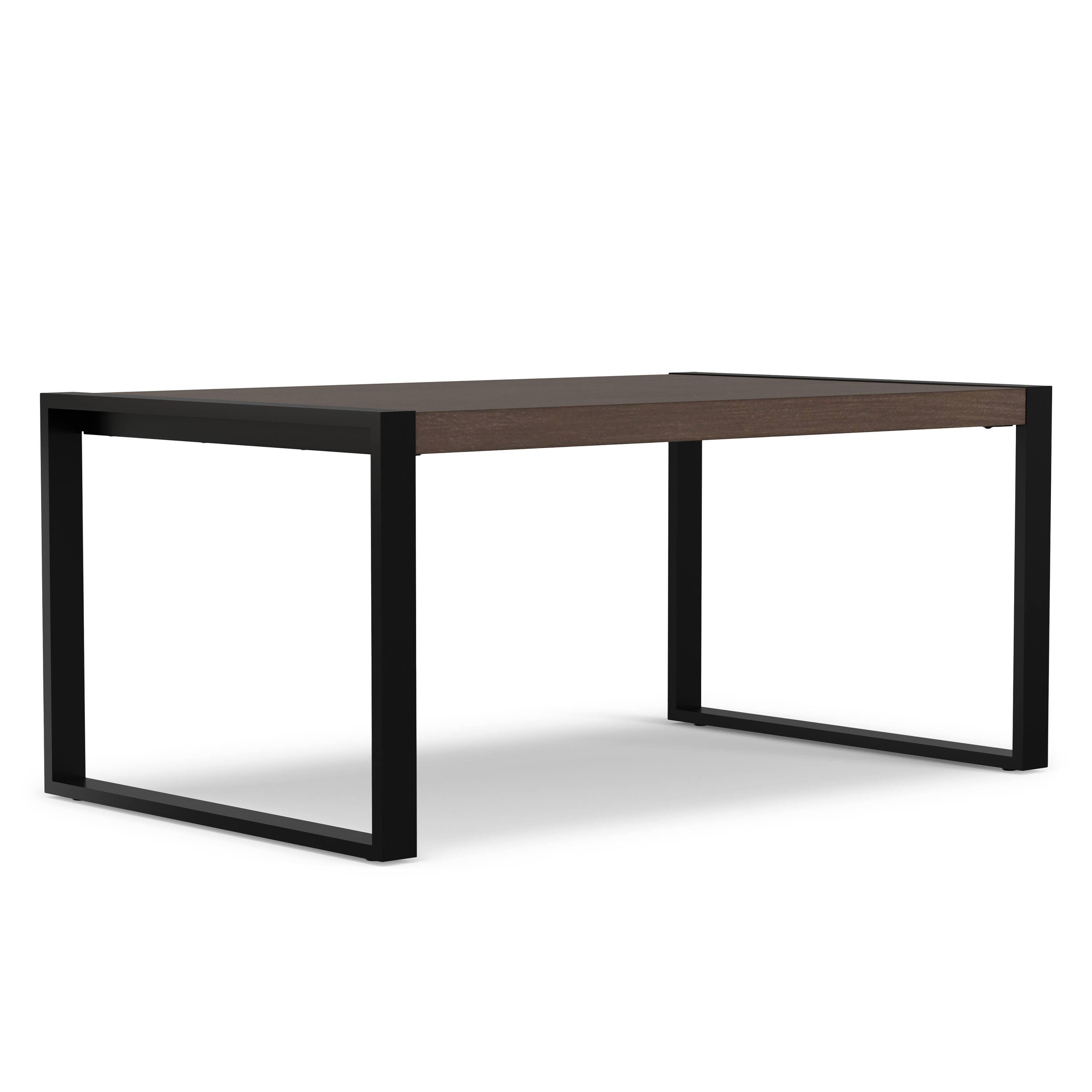 Angle. Simpli Home - McKenzie 66 inch x 40 inch Rectangle Modern Industrial Dining Table in Smoky Grey - Smoky Grey.
