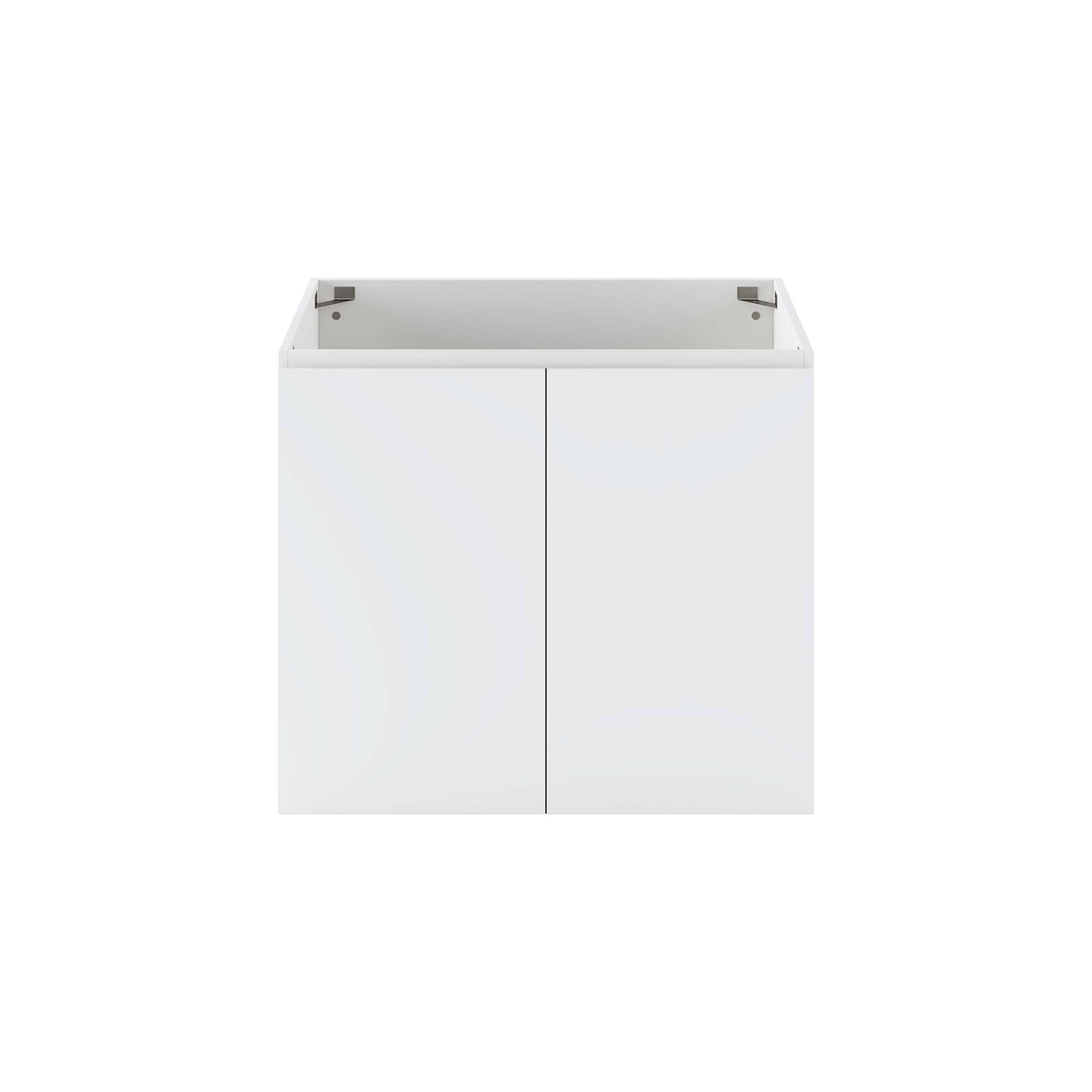 Alt View 4. Modway - Bryn Wall-Mount Bathroom Cabinet Basin Not Included - White.