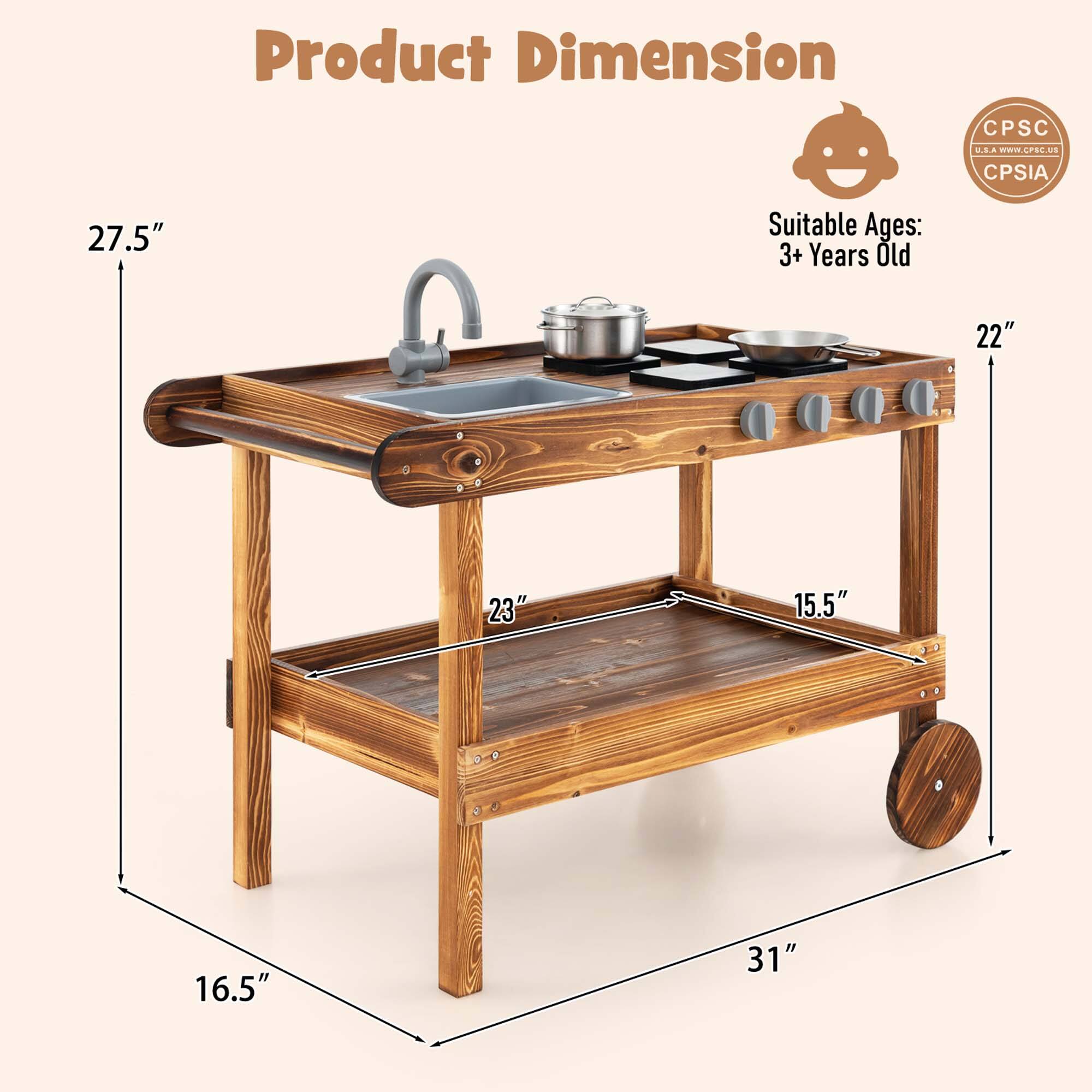Product Dimension

Suitable Ages: 3+ Years Old

27.5"  
22"  
23"  
15.5"  
16.5"  
31"  

CPSC  
CPSIA