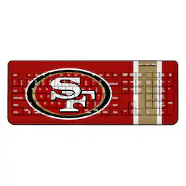 Keyscaper - San Francisco 49ers Stripe Wireless Keyboard - White