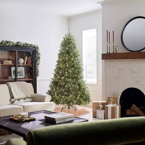 Alt View 5. National Tree Company - NATIONAL TREE COMPANY PRE-LIT ARTIFICIAL CHRISTMAS TREE DUNHILL FIR 7.5' GREEN - Green.