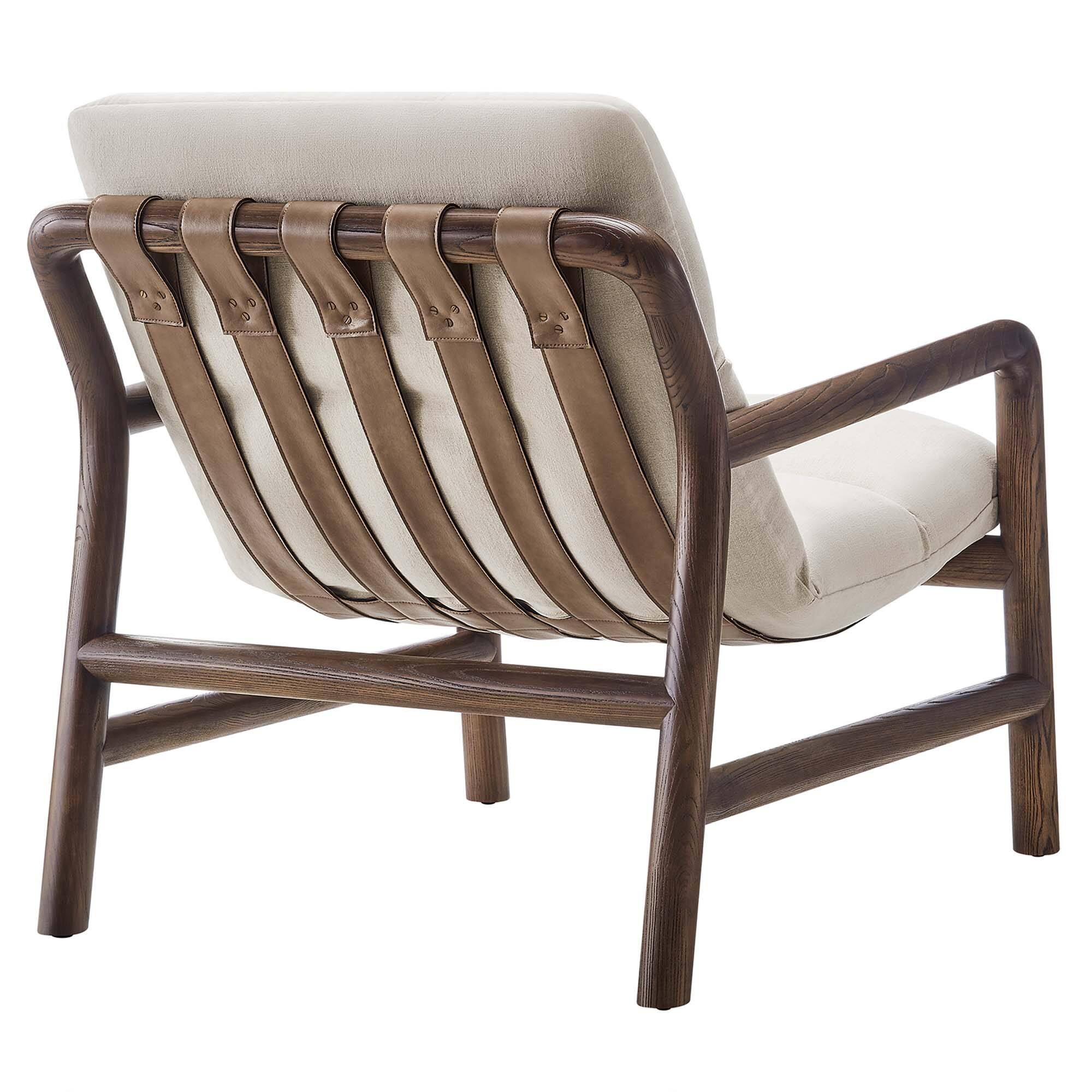 Alt View 4. Modway - Paxton Wood Sling Chair by Modway - Dune Fabric Walnut.