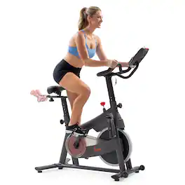 Sunny Health & Fitness - PACE 300 Smart Magnetic Cycling Exercise Bike - Dark Gray