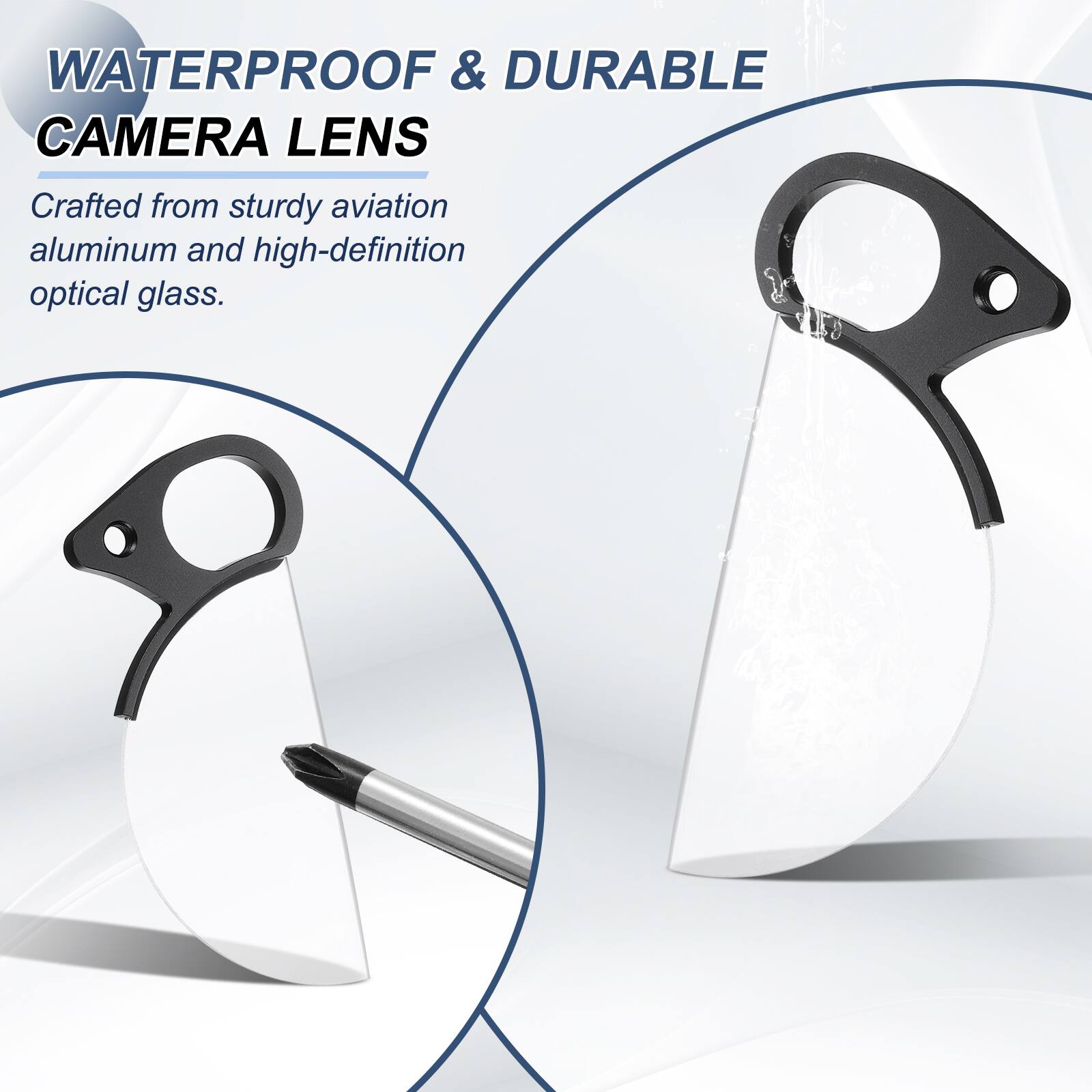 WATERPROOF & DURABLE CAMERA LENS

Crafted from sturdy aviation aluminum and high-definition optical glass.