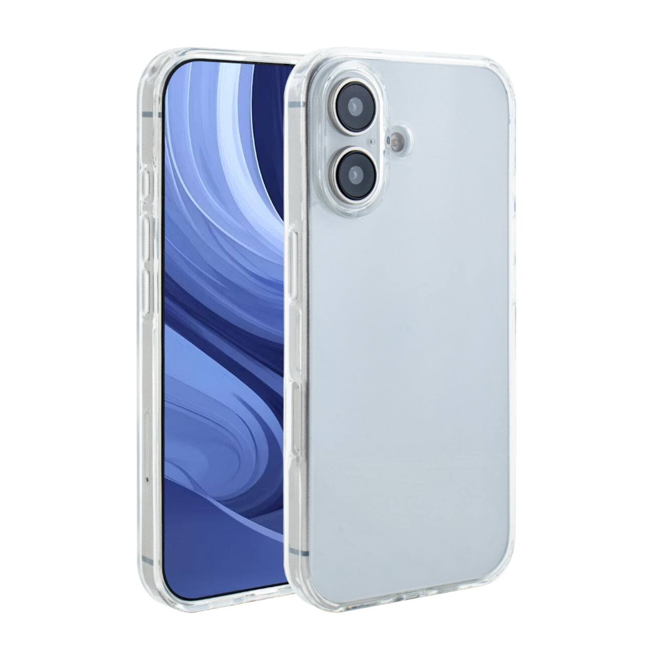 Front. Reiko - High Quality 2X Clean Pc And Tpu Bumper Case In Clear For Apple Iphone 16 - Clear.