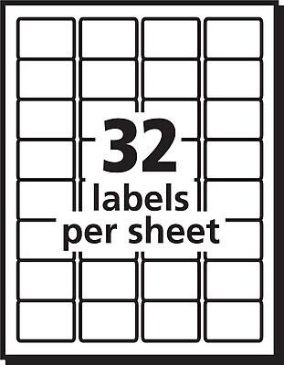 32 labels per sheet