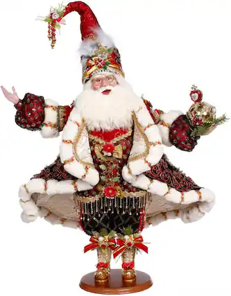 Front. Mark Roberts - Mark Roberts Heart of Christmas Santa Figure - 27" - Red.