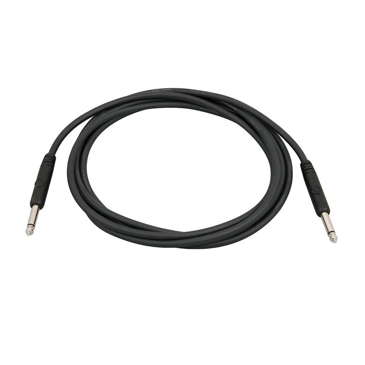 Front. D'Addario - D'Addario Classic Series 10' 1/4" TS Male Straight Angle to 1/4" TS Male Straight Angle Instrument Cable.