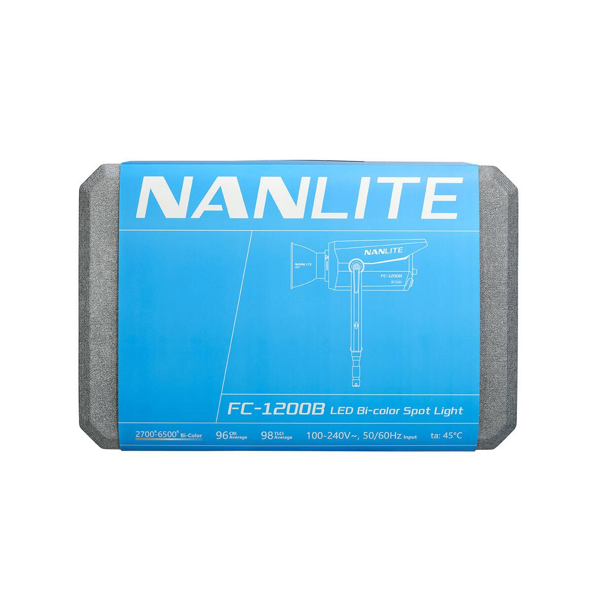 NANLITE MANUTE V  
FC-12008 LED Bi-color Spot Light  
2700-6500 Bi-Color  
96 CRI Average  
98 TLCI Average  
100-240V~, 50/60Hz Input  
ta: 45°C