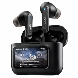TOZO - Wireless Noise Cancelling Earbuds, Ai Translation, 38H Play, Powerful Bass+, Comfort‑Fit, ENC Clear Calls, Bluetooth 5.4 - Black
