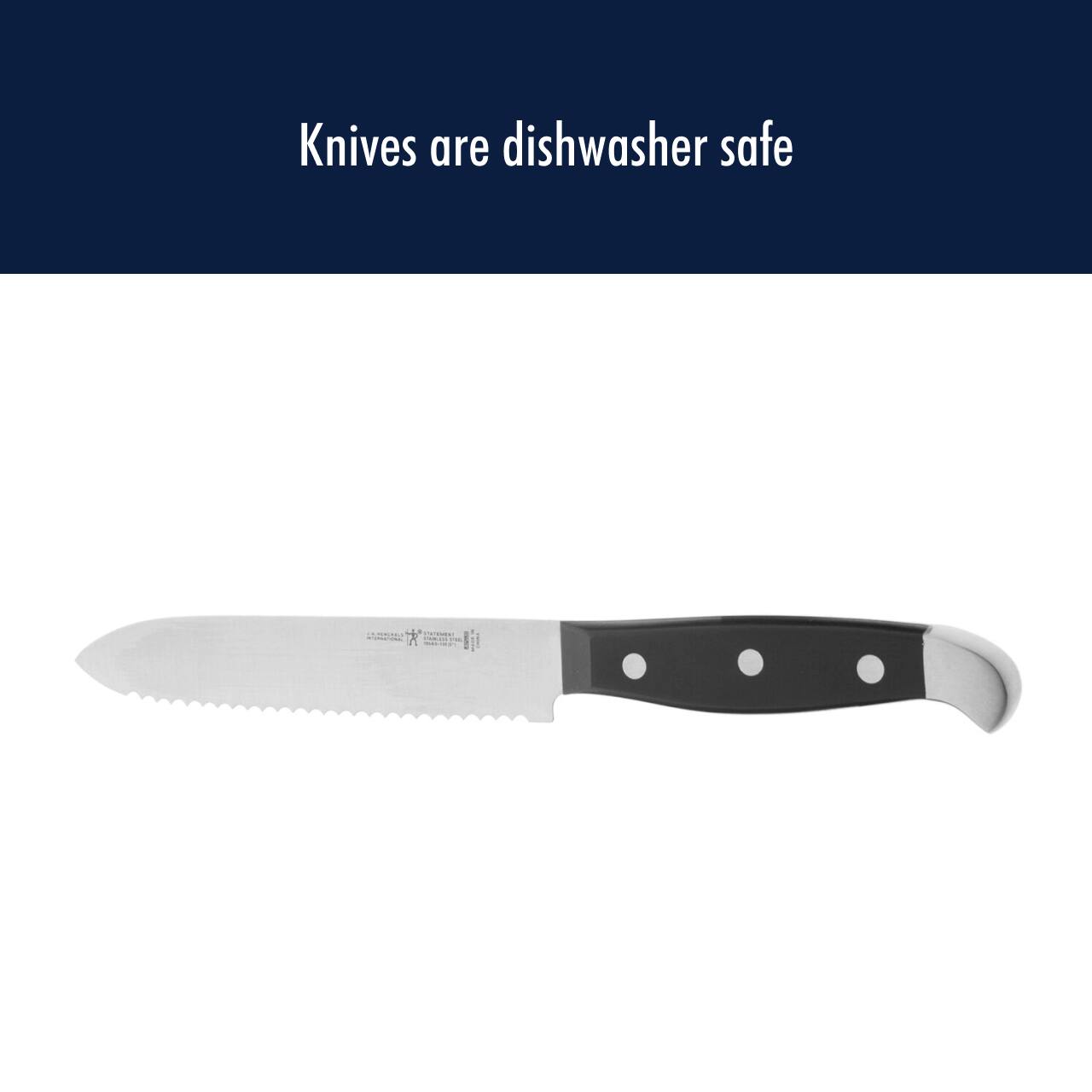 Knives are dishwasher safe