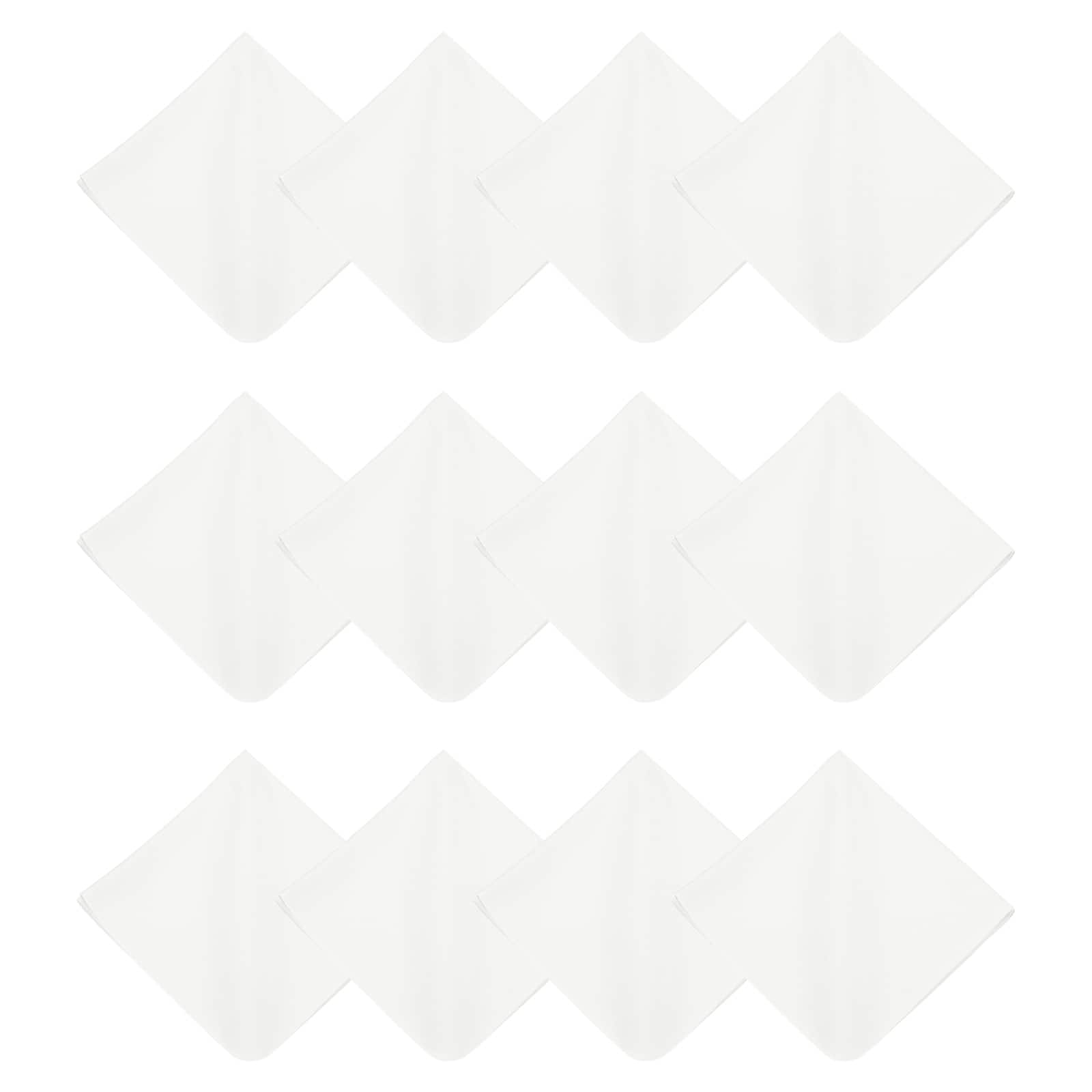 Unique Bargains - 12pcs Microfiber Cleaning Cloth 12x12 inch for Glasses Screens Phones Lenses - White